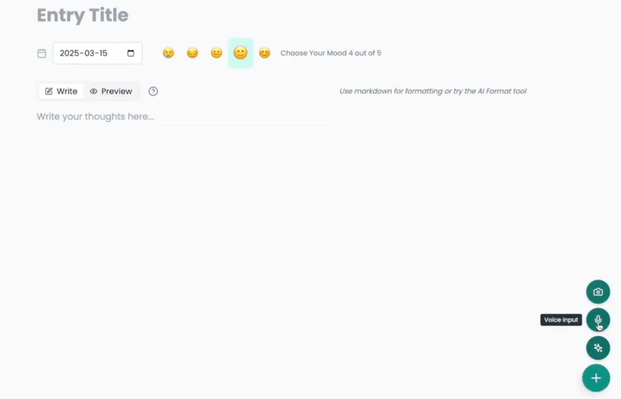Voice Input Workflow