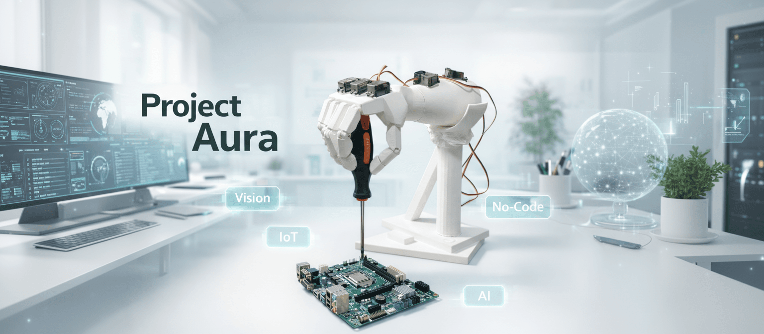 AURA — Vision-Controlled IoT-Enabled Robotic Arm
